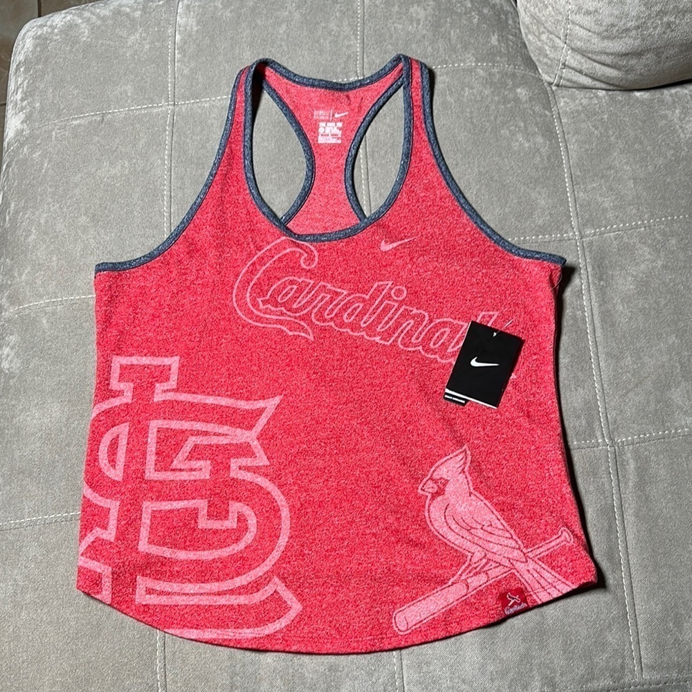Nike Red and Pink Sleeveless Crop Tank Top